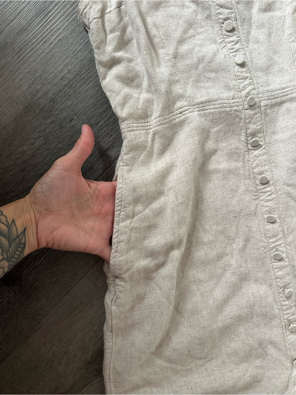 Abercrombie & Fitch Linen Tie-Strap Mini Dress - Picture 6 of 7